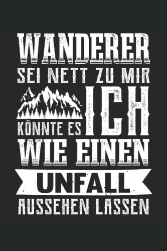 Lustiges Wandern Notizbuch (liniert) Berge Bergsteiger Wander