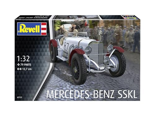 Revell 07737 Mercedes-Benz SSKL 1:32 Scale Unbuilt/Unpainted Plastic Model Kit, Multicoloured, small - Image 2