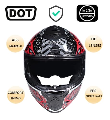 Casque moto modulable avec double visière solaire et écran ECE