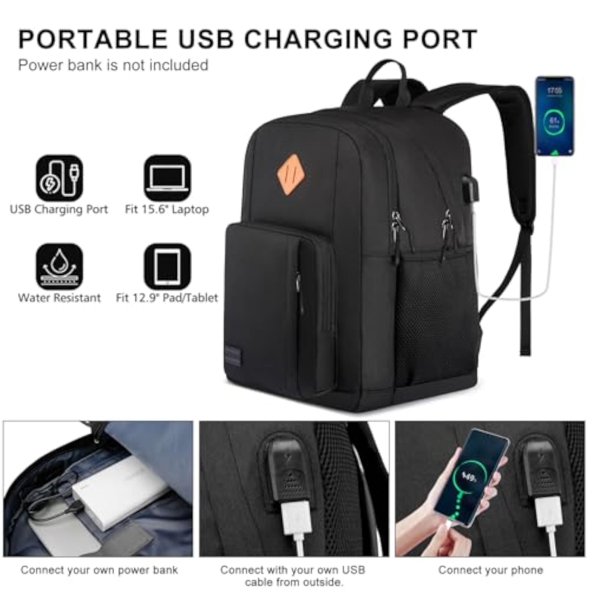 Stylish Laptop Backpack, Versatile and Functional