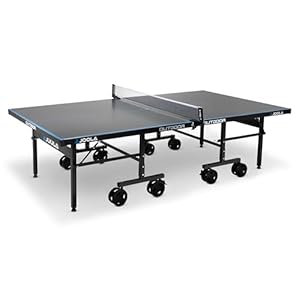 JOOLA Mesa de Ping Pong Profesional para Exteriores J500A – Superficie de Aluminio de 6mm – Plegable y Resistente al Clima con Red