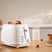 Roter Mond 2 Slice Toaster Retro Stainless Steel with Bagel, Cancel, and Defrost Functions, 6 Bread Shade Settings, Extra Wide Slots and Removable Crumb Tray, Cream