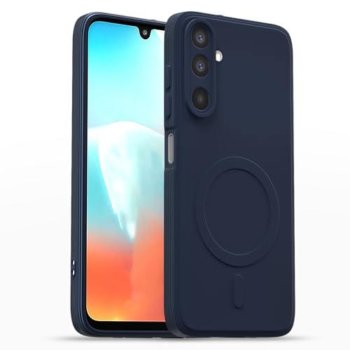 Image of Pikkme Back Cover for Samsung Galaxy M17 5G / A17 5G / F17 5G Soft Matte Silicone Mag-Safe Design (Mag-Safe Not Support) Camera Protection | Slim Fit Bumper Cover (Blue)