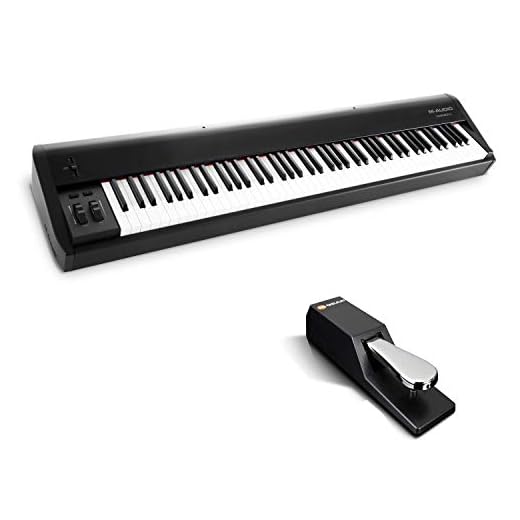 M-Audio Hammer 88 + SP-2 - Teclado controlador USB/MIDI profesional con 88 teclas de acción martillo y paquete de software + Pedal de sostenido universal de estilo piano para teclados electrónicos