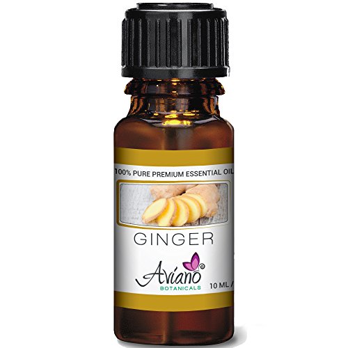 Ginger Essential Oil - 100% Pure Blue Diamond Therapeutic Grade by Aviano Botanicals (10 ml)