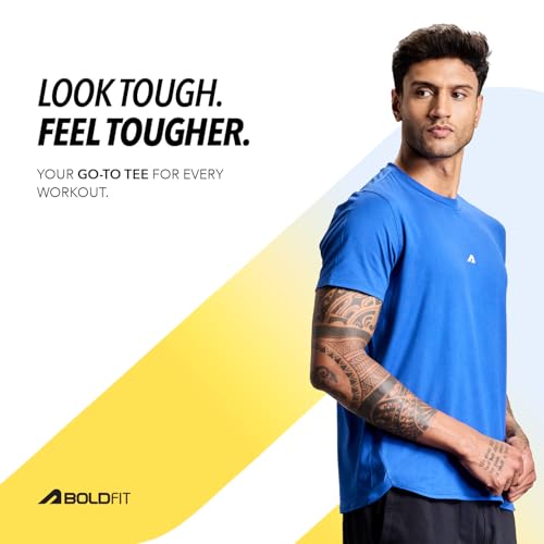 Image of Boldfit Tshirt for Man Regular fit Gym t Shirts for Men Workout Active wear t Shirt for Man Running Mens t-Shirts Running Tshirt for Men Workout Gym wear Mens
