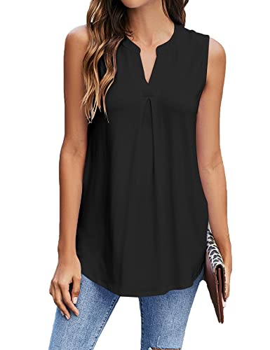 Newchoice Womens Tank Tops V Neck Sleeveless Summer Shirts Loose Dressy Casual Blouses