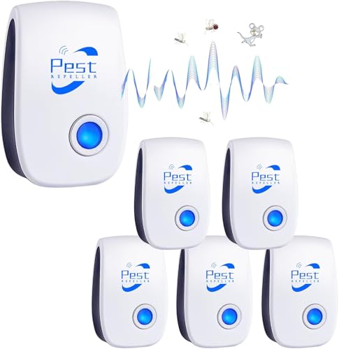 Ultraschall Schädlingsbekämpfer, 6 Stück Mäuseabwehr Mäusevertreiber Ultraschall & Elektronische Insektenschutzmittel, Pest Control Repeller für...