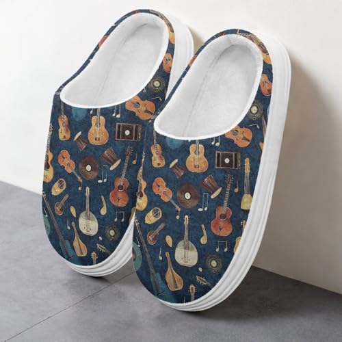 Women's House Slippers Men's Memory Foam Fur Shoes with Thic Bottom Sole Comfy Winter Warm House Home Slippers4