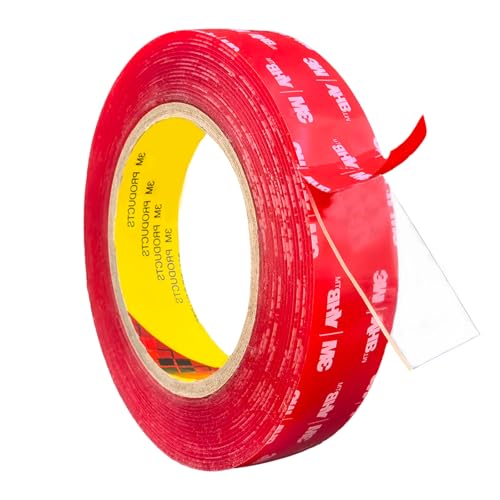 Nastro Adesivo 3M, 3m x 2cm - Nastro Biadesivo Forte Impermeabile per Auto, Casa e Ufficio, Resistente a Calore Estremo (-20°C a +80°C) e Umidità, Alta Aderenza Senza Residui