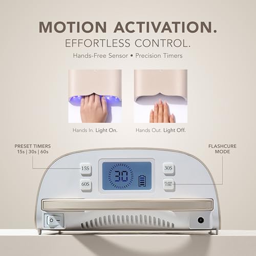 Image of KIARA SKY Beyond Pro V3 UV LED Nail Lamp Purple - Cordless Rechargeable Gel Lamp w /Smart Sensor, Flashcure Low Heat Mode, Full-Hand Coverage & Timer for Gel Polish, Builder Top Coat 48W (240v)