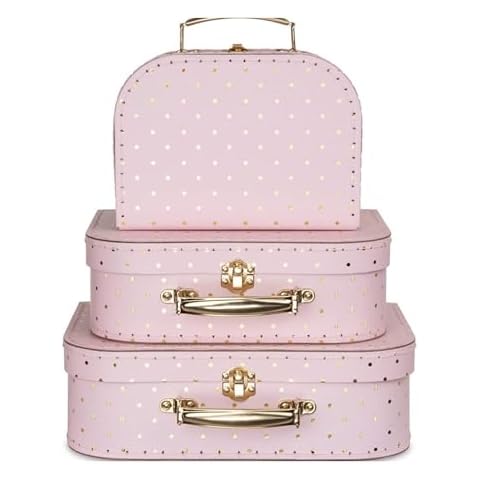 Jewelkeeper Vintage Cardboard Storage Boxes Set Cover