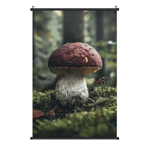 Toile murale imprimée sur sol moussu pour un bureau zen et lumineux