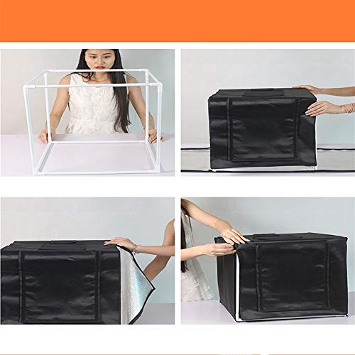 HCKZ Schießzelte 40cm Fotostudio Dimmable Fotobox mit leichten weichen Lichtkasten Tabelle Fotografie Zelt Lichtkiste… – Bild 4