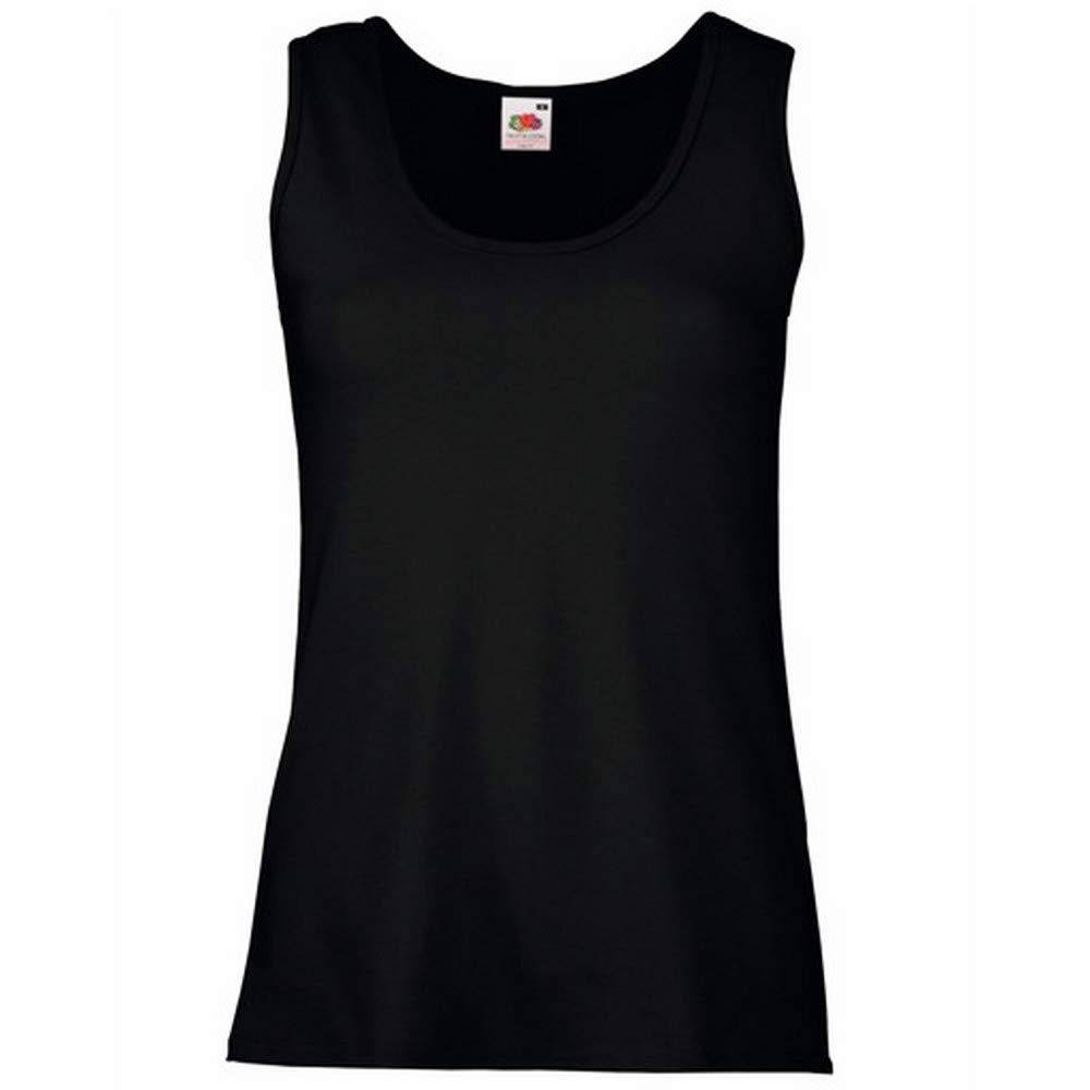 Fruit Of The Loom Women's Black / Lady-Fit Valueweight Vest ) (Black) Xxl