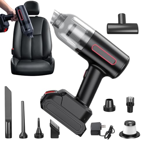 Aspirador inalámbrico para coche – Soplador de aire | Aspirador de coche portátil, para el interior de los camiones, el hogar, el sofá, las alfombras, los tejidos, el escritorio y el teclado de