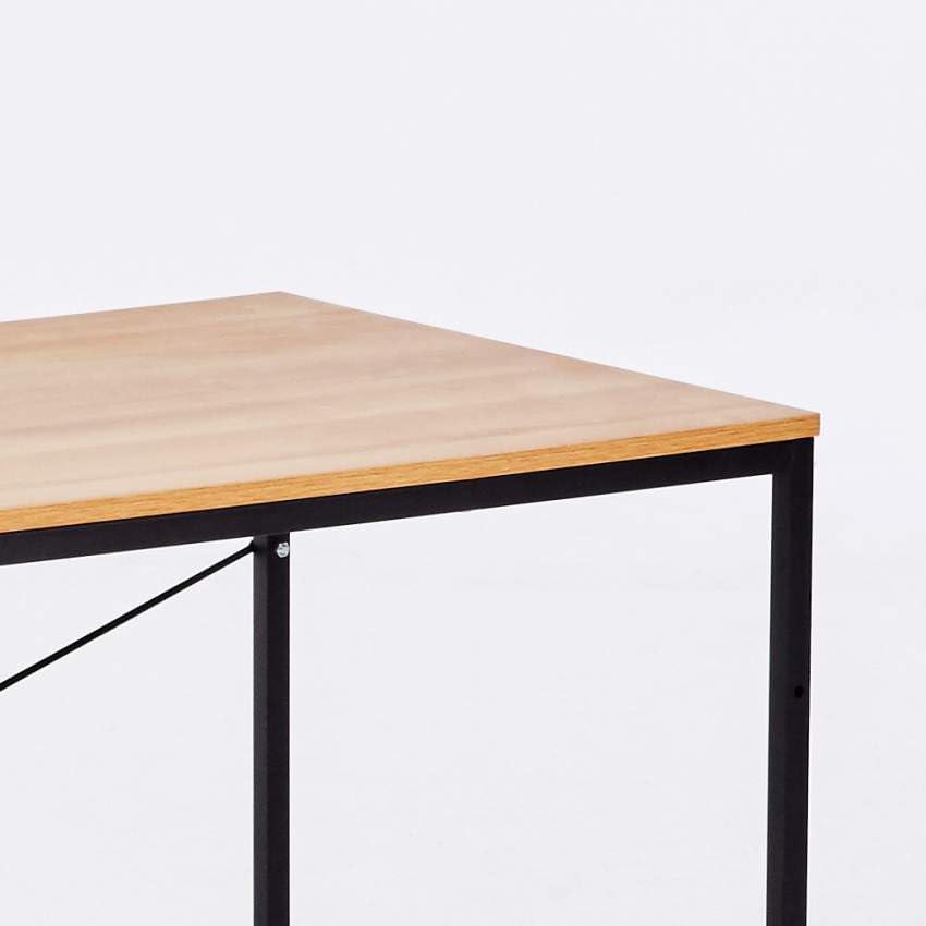 Produce Shop Escritorio Mesa Industrial 150x60 Madera Acero para Estudio y Oficina Wootop