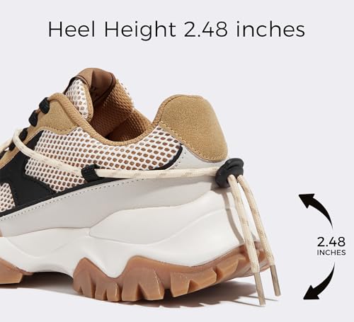 LUCKY-STEP-Womens-Platform-Colorful-Fashion-Sneakers-Tennis-Retro-Colorblock-Adjustable-Lace-Lifestyle-Stylish-Cute-Chunky-Dad-Casual-Walking-Shoes