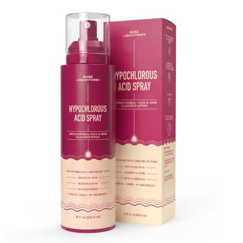 BASE LABORATORIES Hypochlorous Acid Spray for Face, Skin Cleanse 8oz
