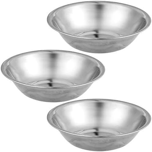 HengDu Stainless Steel Mixing Bowl, Flat Bottom Wide Flat for Larger Capacity, 8.7" Set of 3…