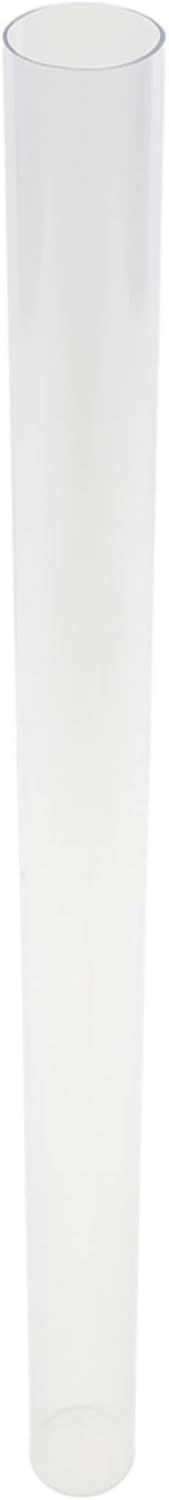 FixtureDisplays® 1PK Round Clear PVC Pipe 2-1/2" (63mm) X 36" Long, Rigid Plastic Tubing for Dust Collection Hose and Fittings, Light Scratches Present 15890-2.5"X36"-NPF