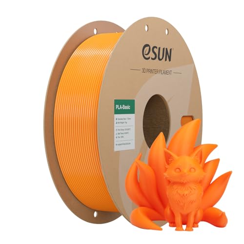 Image of eSUN PLA Basic Filament 1.75mm, 1KG Spool (2.2 LBS) High Speed Printing 3D Printer PLA Filament,Designed for Fast Printing, Orange
