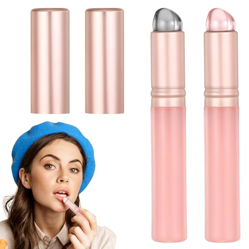 2Pcs Silicone Brush for Ombre Nail Art Reusable Gel Polish Brush Silicone Chrome Nail Powder Applicator Soft Head Stamper Nail Art Pen for Nail Art Black Pink Grey