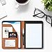 Lcjtop Portfolio Binder/Padfolio Organizer, Mini Size Folder Portfolio for Men Women,5 x 8 Writing Pad Included, Brown