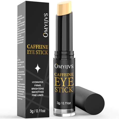 OMYIJVS Caffeine Eye Stick Anti-Aging Eye Cooling Stick Under Eye Cream for Dark Circles Wrinkles Puffiness Bags Reduces Fine Lines