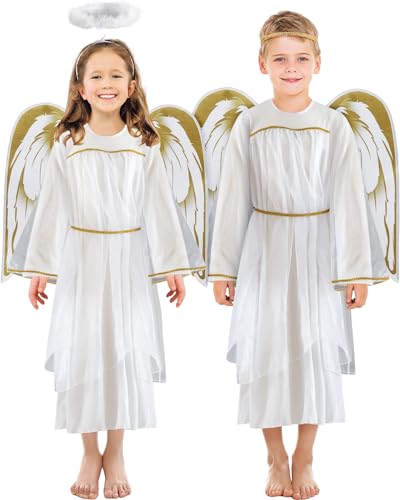 Disfraz infantil ángel navideño 7-9 años set 2 piezas