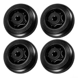 CNANRNANC 4 Stück Fitnessgerät-Räder, geräuscharmes Lenkrollen für Heimtrainer, Laufbänder, Ellipsentrainer, 70 mm Durchmesser mit 8 mm Achsloch
