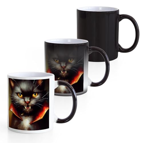 Taza Mágica de Cerámica Cat Dracula 11 oz miniatura 4