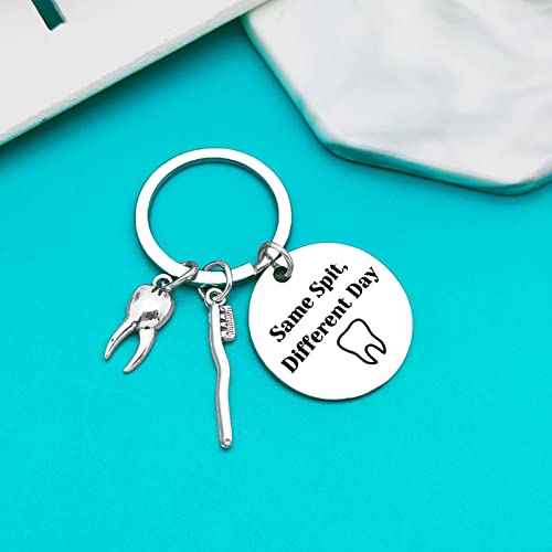 Ximalun Dentist Gifts for Women Men Dental Hygienist Gifts Same Spit Different Day Keyring Dental Assistant Gifts Dental Student Gift Dentist Graduation Gifts Dentist Office Orthodontist Gifts - Image 4