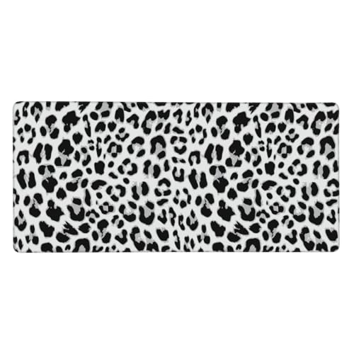 Tapis de souris grand format léopard pour stopper les glissements du clavier sur le bureau