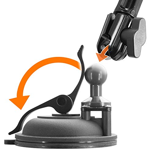 Ibolt Tabdock Fixedpro 360 Suction- Heavy Duty Metal 8" Multi-Angle Mount For All 7" - 10" Tablets (Ipad, Nexus, Samsung Tab) For Commercial Vehicles, Trucks, And Eld Devices #TOP1