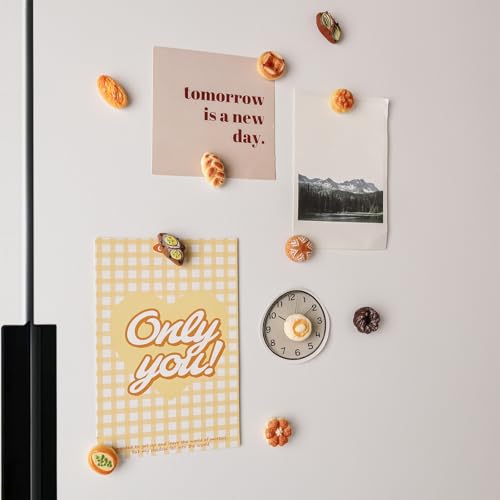 12 imanes decorativos de resina para refrigerador en forma ovalada miniatura 5