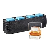 Tovolo Crystal Clear Ice Cube Maker King Cube System for Perfectly Clear Ice Cubes for Whisky Bourbon Cocktails, Seamless 2 Inch Rocks Set of 4 Molds Creates Premium Craft Ice