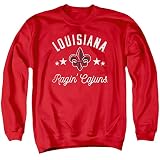 University of Louisiana at Lafayette Official Ragin' Cajuns Unisex Adult Crewneck Sweatshirt,Red, Large