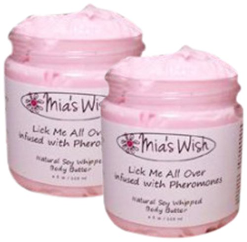 Mia's Wish Body Butter, Lick Me All Over with Pheromones, 4 fl oz, 2 Count