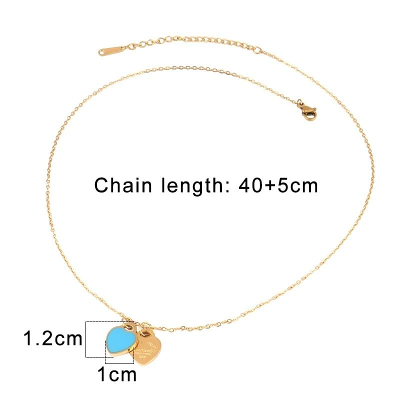 925 sterling Silver Double Heart Necklace - Two Heart Necklace with chain - 14K Yellow Gold Double Heart Pendant Necklace - Two Heart3