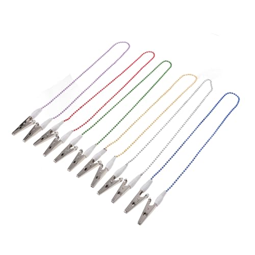 Unomor Scarf Metal Clips Bib Face Lanyard Napkin Holder for Easy Use Random Color