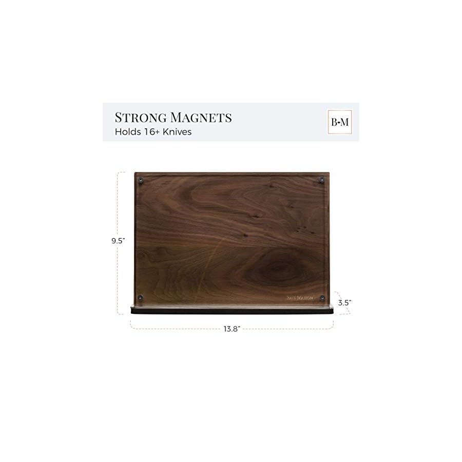 Stylish-Large-Magnetic-Knife-Holder-Holds-16-Knives-Walnut-Wooden-Knife-Block-Without-Knives-Wide-Kitchen-Magnetic-Knife-Holder-Double-Sided-Kitchen-Knife-Storage-Organizer-Block Stylish Large Magnetic Knife Holder - Holds 16+ Knives - Walnut Wooden Knife Block Without Knives - Wide Kitchen Magnetic Knife Holder - Double Sided Kitchen Knife Storage Organizer Block