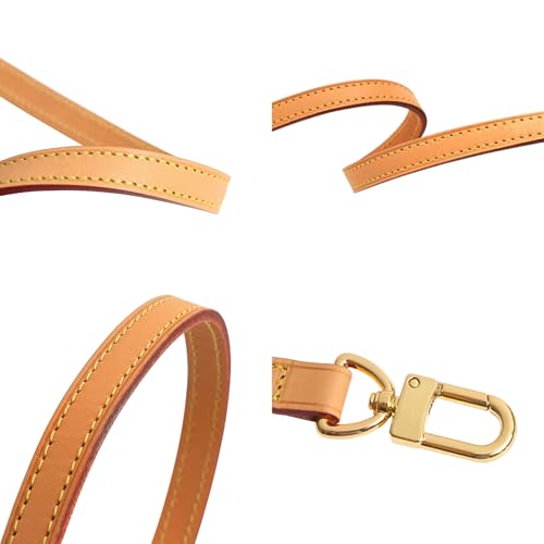 Image of Genuine Vachetta Leather Shoulder Bag Strap Crossbody Replacement Adjustable for Speedy Handbag or Purse(Deep Beeswax-Width:0.43in&Adjustable Length:39.4-47.2in)