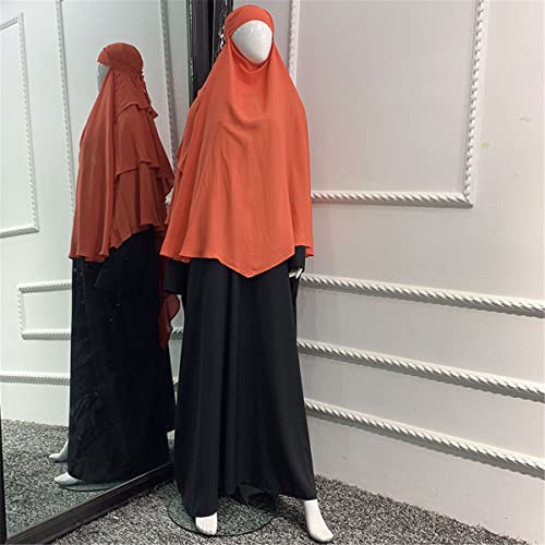 Ramadan Eid Prayer Garment Long Khimar Hijab Scarf Wrap 3 Layer Abaya Jilbab Muslim Islam Women Niqab Hijab3