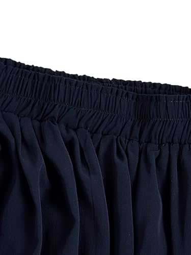 Women's High Waist Flare Midi Skirts Solid A Line Casual Skirt3