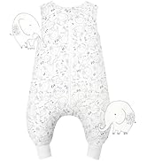 Sacco Nanna Con Piedini WYTbaby 1.0 Tog - Cotone 100% - Senza Maniche - Rosa Unicorno 80/2-3