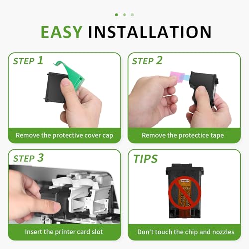 Image of 64XL Black Ink Cartridges Replacement for HP Ink 64XL 64 XL Combo Pack Work with Envy Photo 7800 7855 7858 7155 7120 7158 7100 7164 6200 6252 6255 Tango X Terra Printer (2 Black)