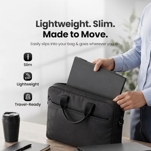 Image of helett️ LogicView Pro Portable 15.6 Inch Dual Monitor Support only with Windows Laptop VIA Type C|Foldable|1920x1080 Full HD IPS A+ Grade Display|300 Nits Brightness, 60Hz Refresh Rate|1Yr Warranty