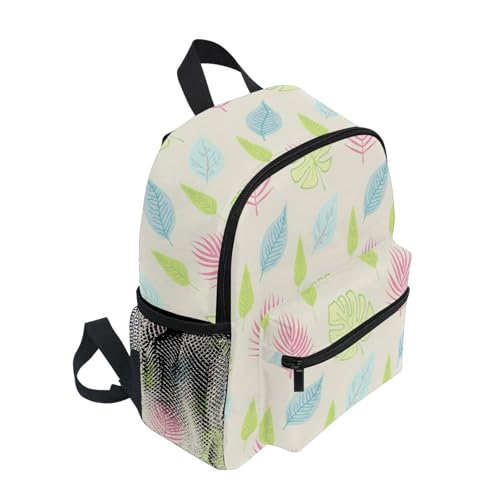 Sinestour Palm Leaf Beige Toddler Backpack Kindergarten Elementary Backpack for Toddler Boys Girls School Backpack2