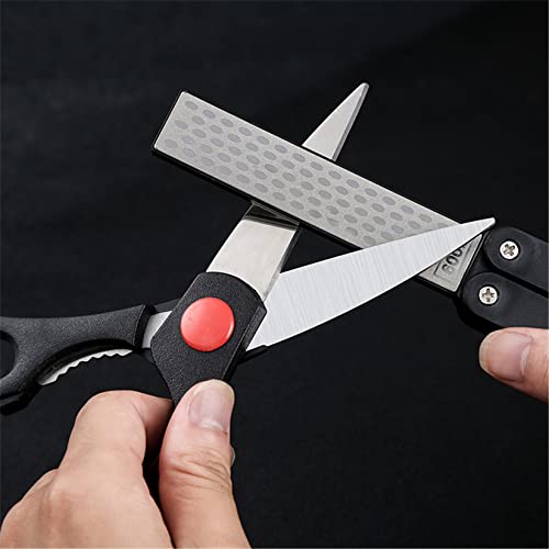 JIYAN Garden Tool Sharpener, Folding Pocket Diamond Sharpener 400/600 Grit Double-Sided Scissor, Pruners, Loppers or Blade Sharpening Stone for Garden Outdoor Camping Kitchen